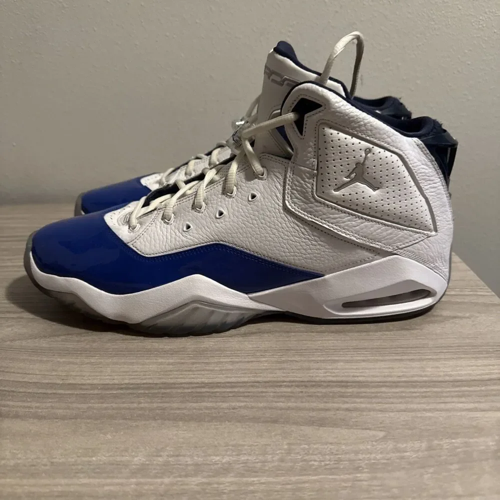 Jordan B’Loyal “White Metallic Silver Blue” Men’s Size 15 Lifestyle‎ Sneakers